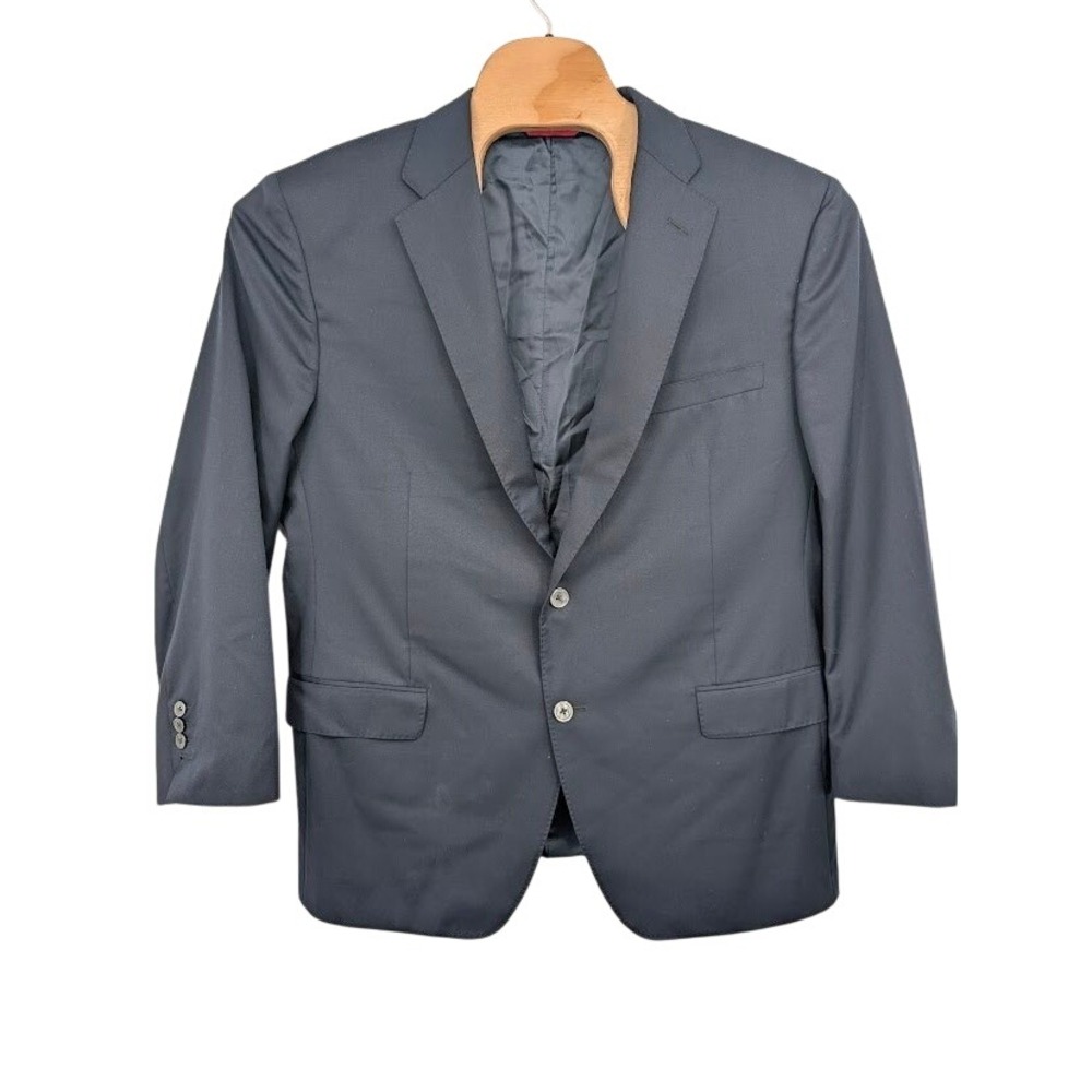 Samuelsohn Performance Blue Men's Wool Suit Jacket Loro Piana ‎ sz 46 R